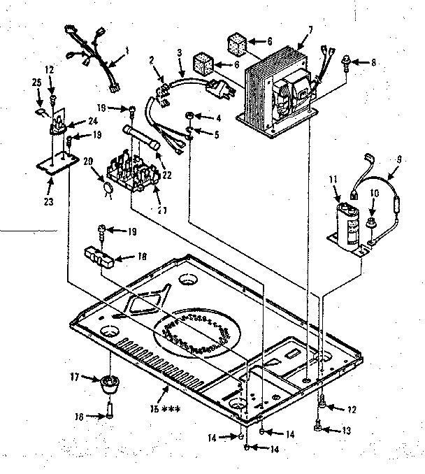 Microwave Parts Diagram and Parts List for 5648773581  Kenmore Microwave
