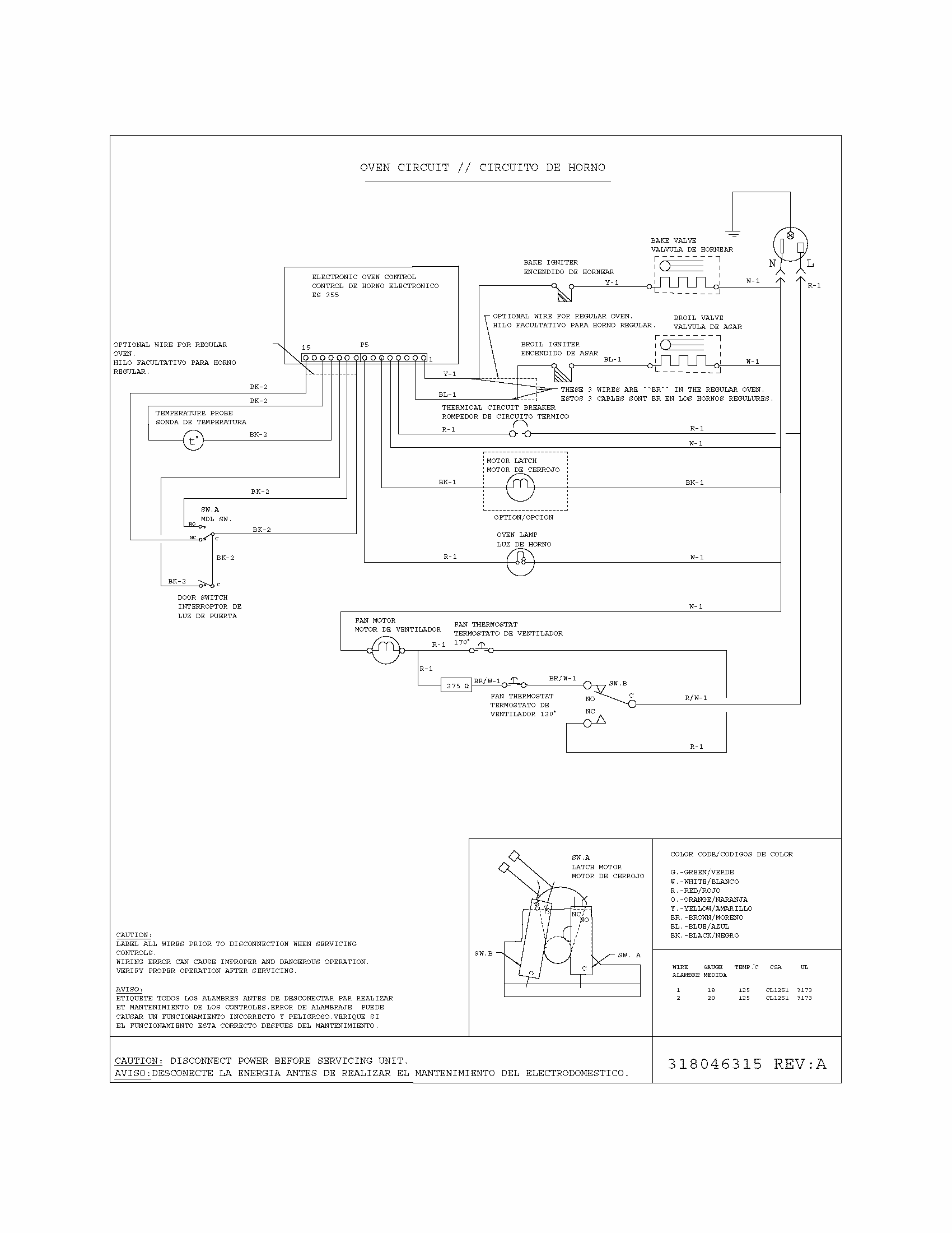 Wiring Diagram Diagram and Parts List for 79030479401  Kenmore Wall Oven