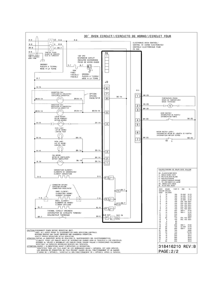 Wiring Diagram Diagram and Parts List for FGMC2765KWB  Frigidaire Microwave Oven Combo