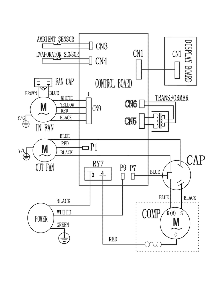 Wiring Diagram Diagram and Parts List for 25370062011  Kenmore Air Conditioner