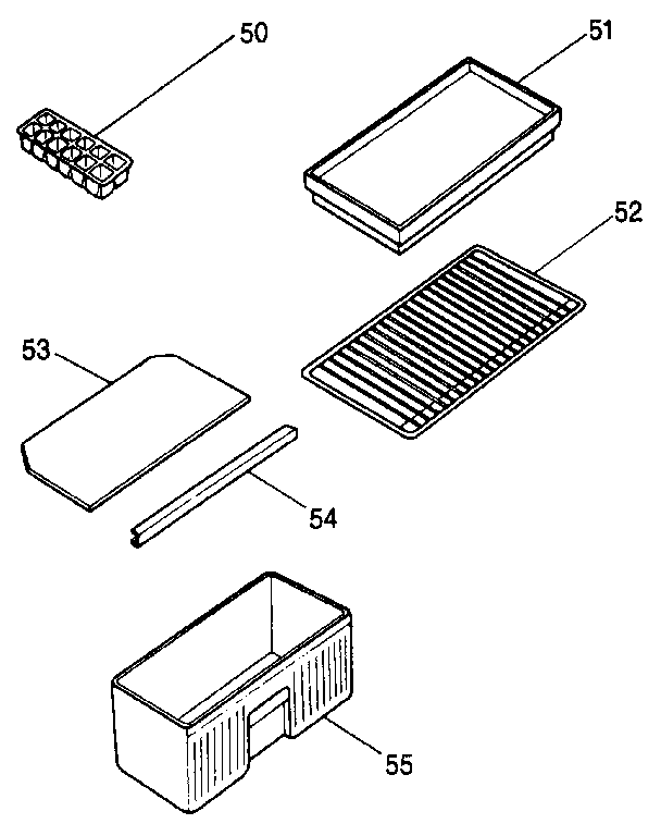 Shelves And Accessories Diagram and Parts List for 5648993641  Kenmore Refrigerator