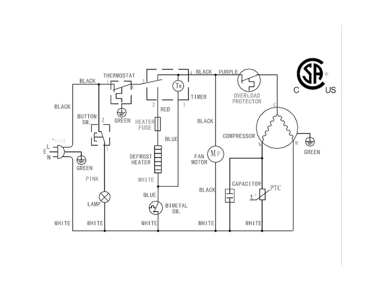 Wiring Diagram Diagram and Parts List for FFPH45F4LM  Frigidaire Refrigerator