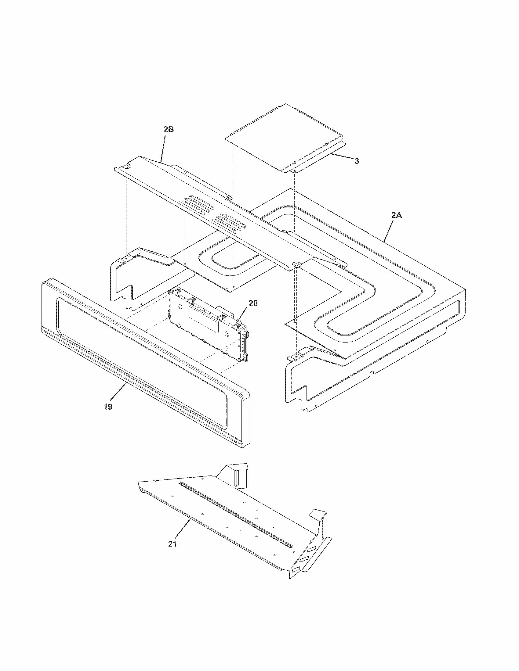 Control Panel Diagram and Parts List for 79049403312  Kenmore Wall Oven
