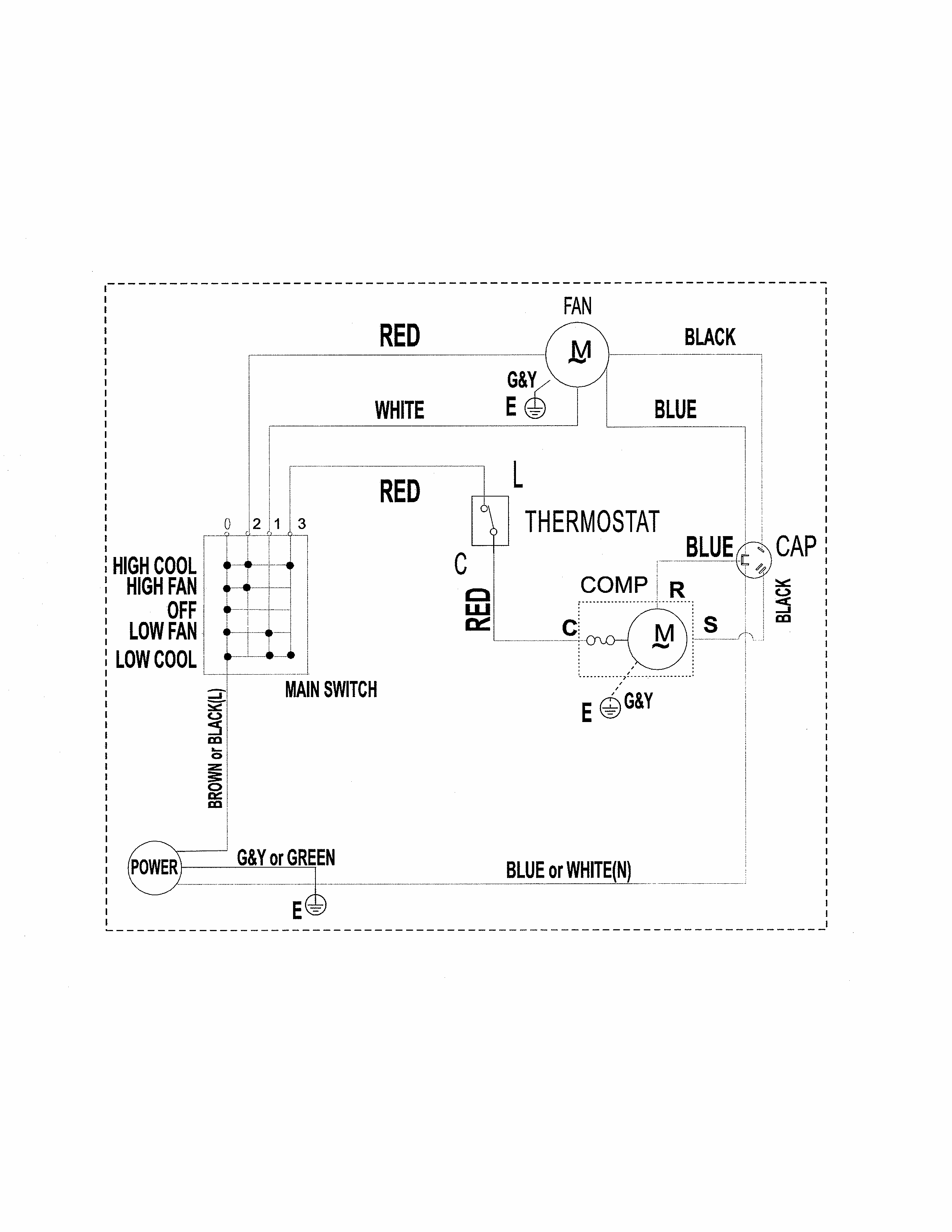 Wiring Diagram Diagram and Parts List for 25386050410  Kenmore Air Conditioner