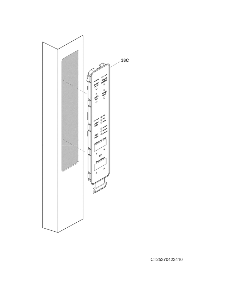 Controls Diagram and Parts List for 25370423412  Kenmore Refrigerator