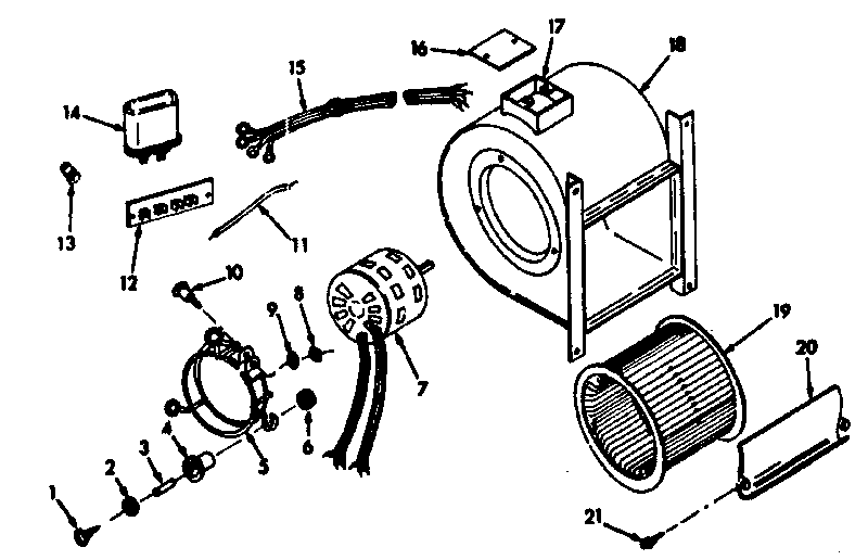 H-q blower assembly Diagram and Parts List for 867769222  Frigidaire Furnace