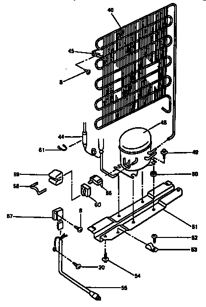 Refrigeration Unit Parts And Accessories Diagram and Parts List for 5649932910  Kenmore Refrigerator
