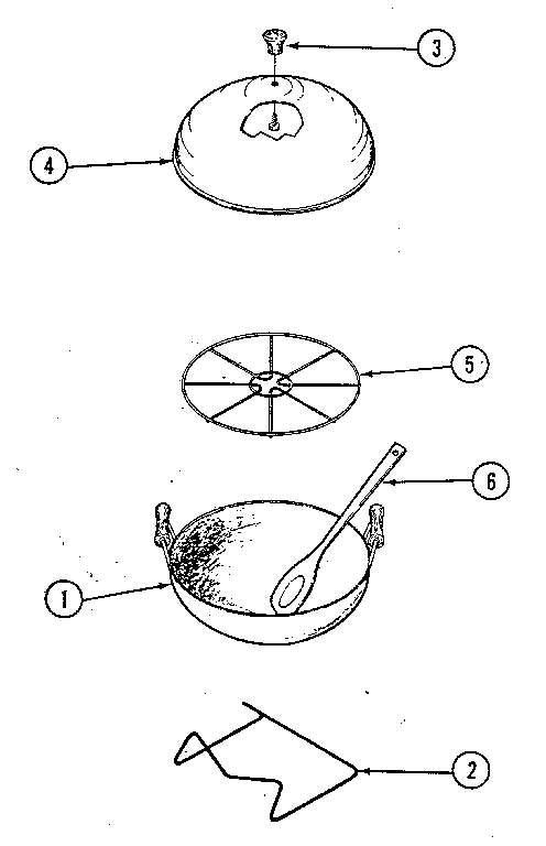 Wok-gas Diagram and Parts List for 12604(1988)  Kenmore Range