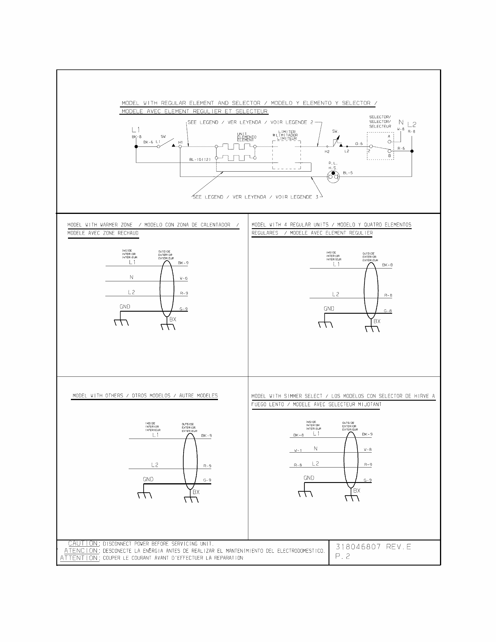 Wiring Diagram Diagram and Parts List for 79042732903  Kenmore Cooktop