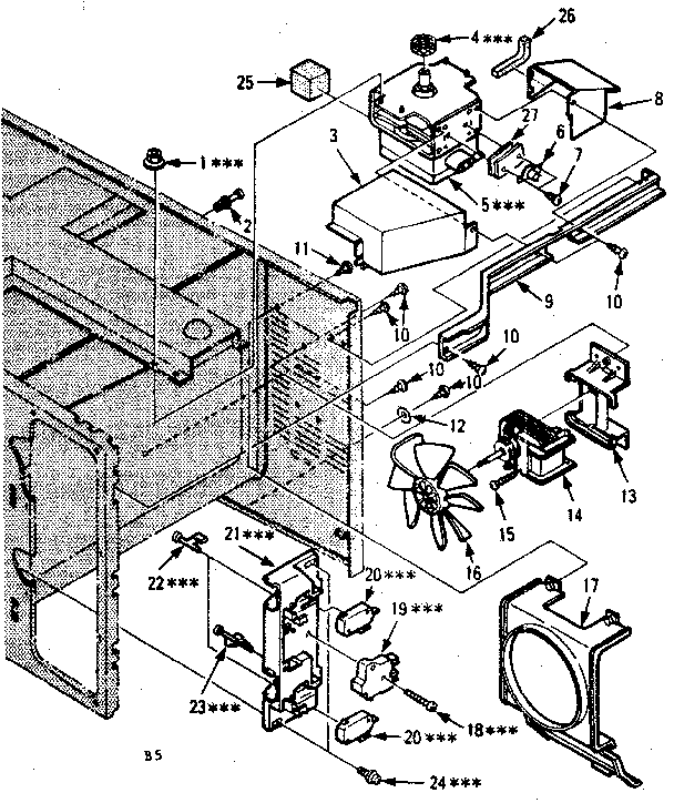 Switches And Microwave Parts Diagram and Parts List for 5648744780  Kenmore Microwave