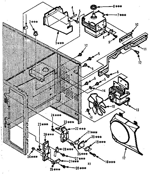 Switches And Microwave Parts Diagram and Parts List for 5648878430  Kenmore Microwave