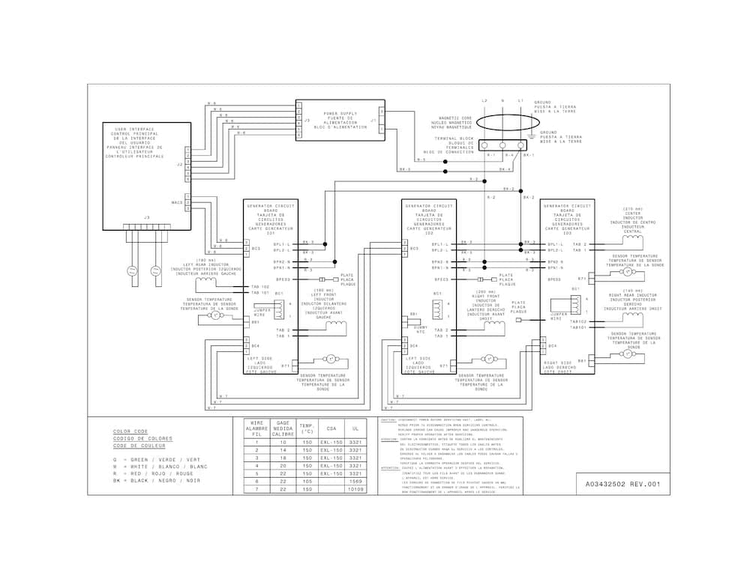 Wiring Diagram Diagram and Parts List for FPIC3677RFA  Frigidaire Cooktop