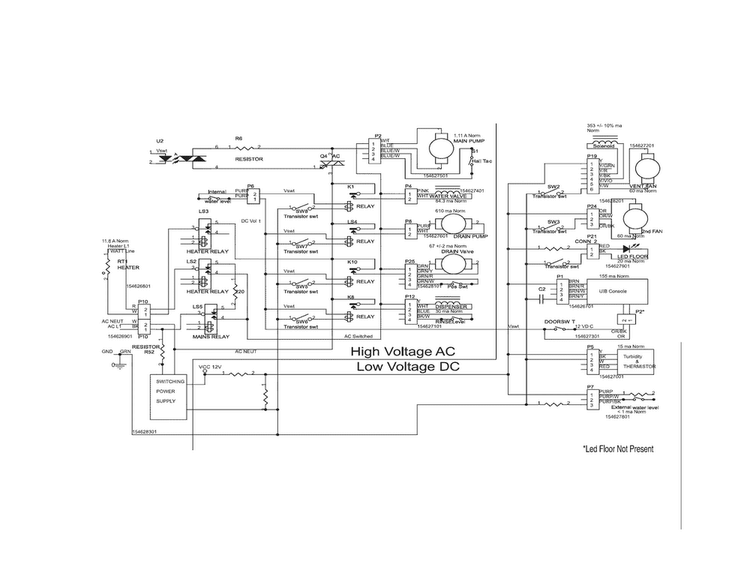 Wiring Diagram Diagram and Parts List for EIDW6105GW2B  Electrolux Dishwasher