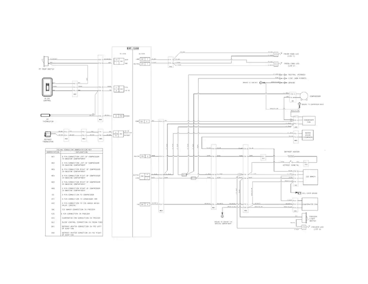 Wiring Schematic Diagram and Parts List for LGHT1846QE1  Frigidaire Refrigerator