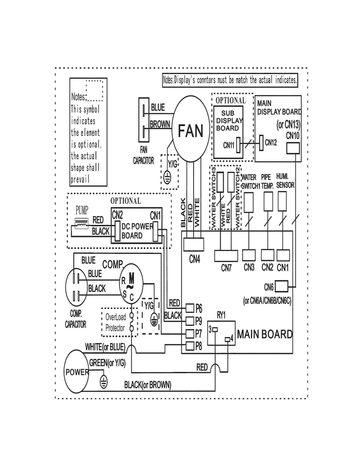 Wiring Diagram Diagram and Parts List for CAD504DWL5  Frigidaire Dehumidifier