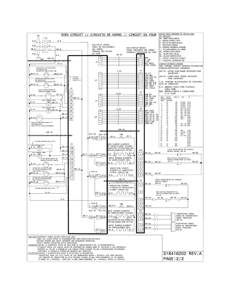 Wiring Diagram Diagram and Parts List for CPET3085KF3  Frigidaire Wall Oven
