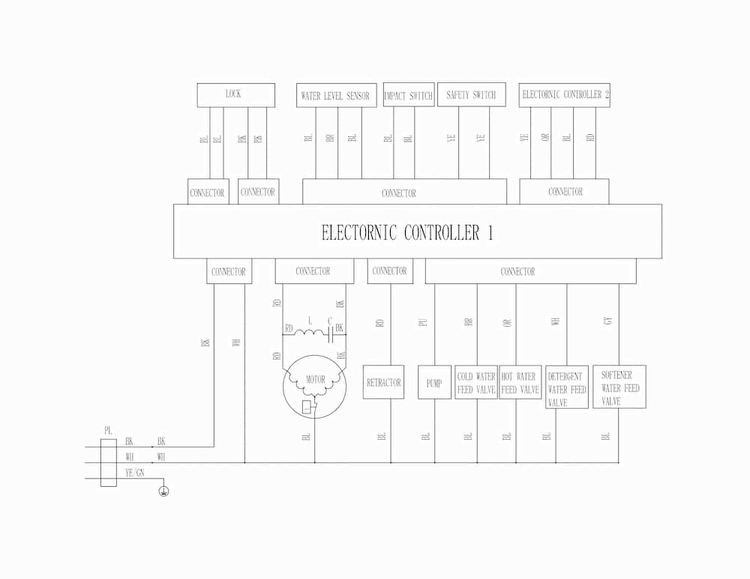 Wiring Diagram Diagram and Parts List for FFTW4120SW  Frigidaire Washer