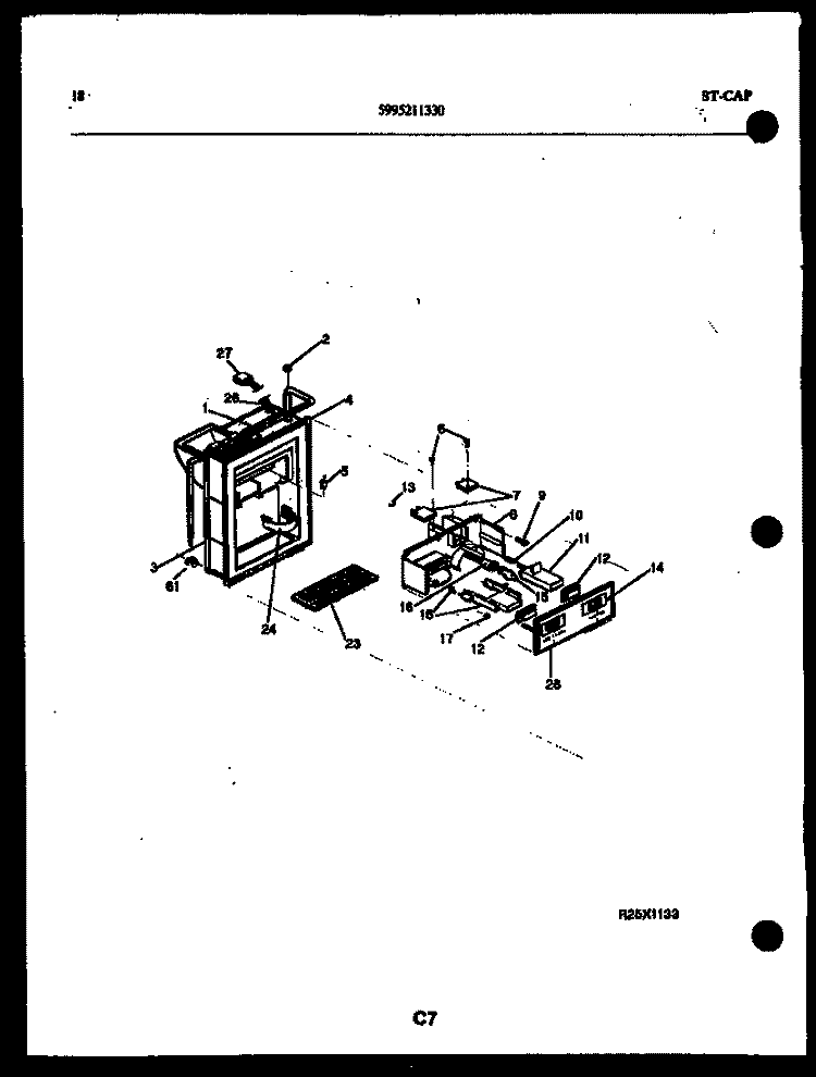 REFRIGERATION SYSTEM PARTS Diagram and Parts List for FGW240JN0W  Kelvinator Refrigerator