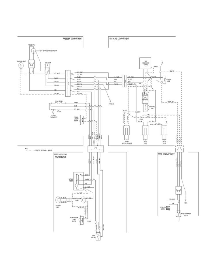 Wiring Diagram Diagram and Parts List for FFHT1816PS0  Frigidaire Refrigerator