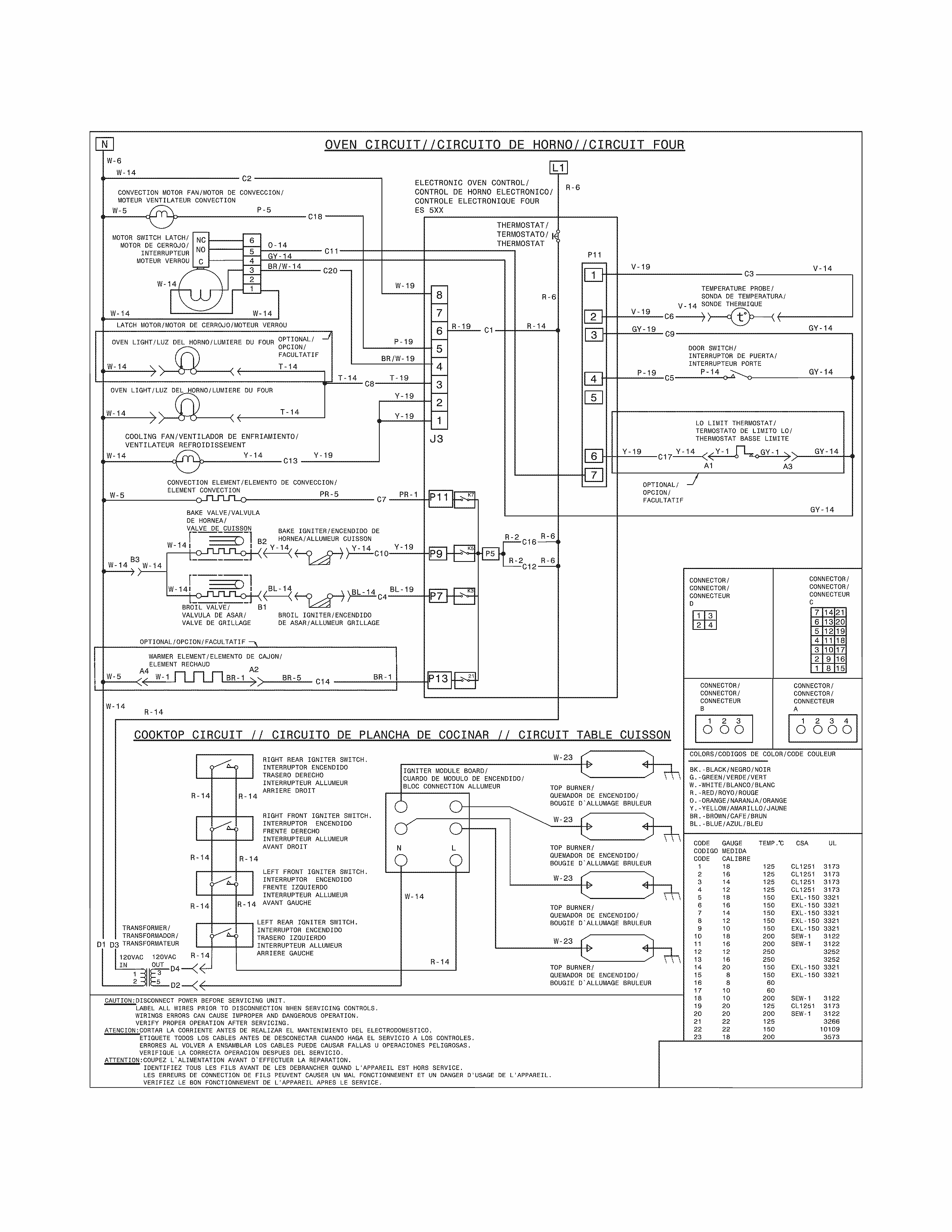 Wiring Diagram Diagram and Parts List for 79032613317  Kenmore Range