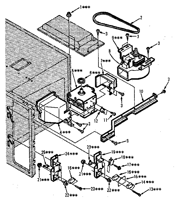 Switches And Microwave Parts Diagram and Parts List for 5648668510  Kenmore Microwave