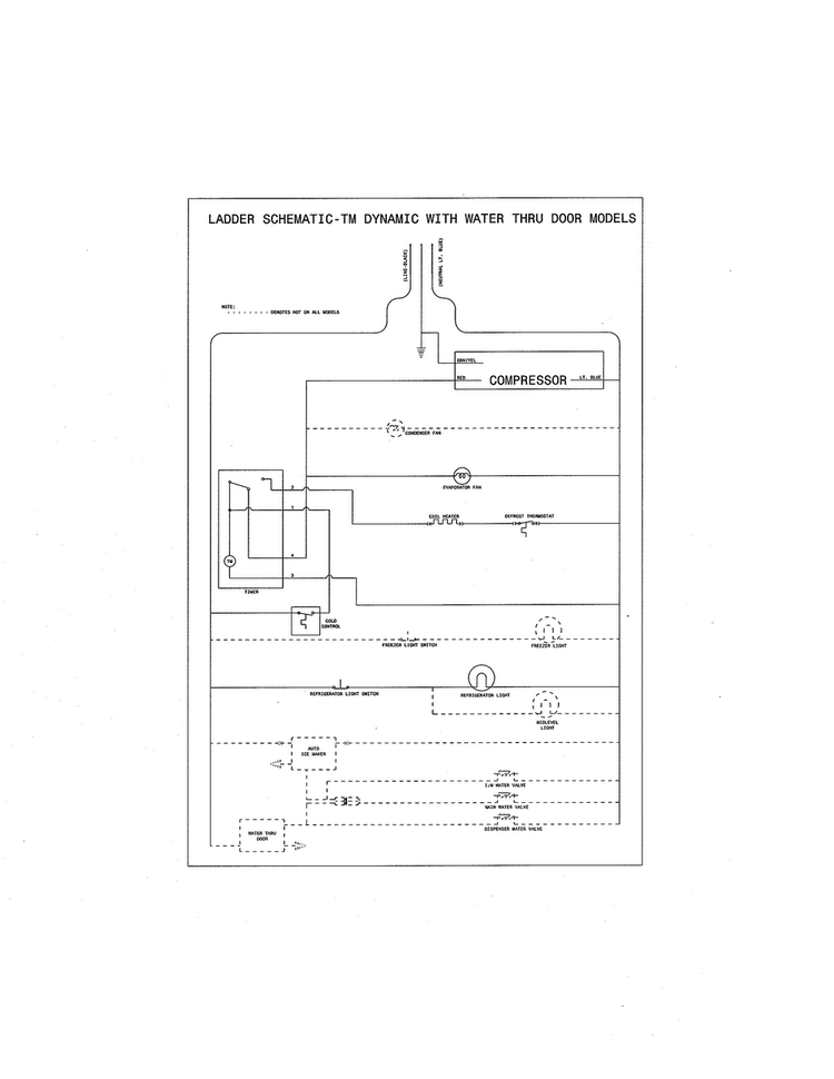 Wiring Schematic Diagram and Parts List for WWTR1802KWA  Westinghouse Refrigerator