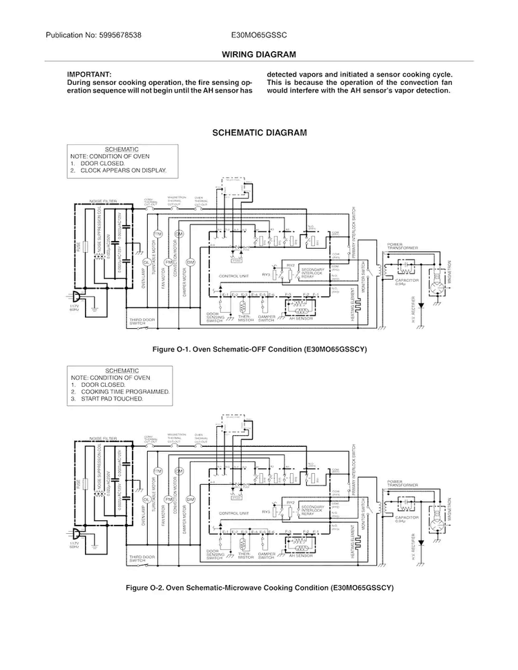 Wiring Diagram Diagram and Parts List for E30MO65GSSC  Electrolux Microwave
