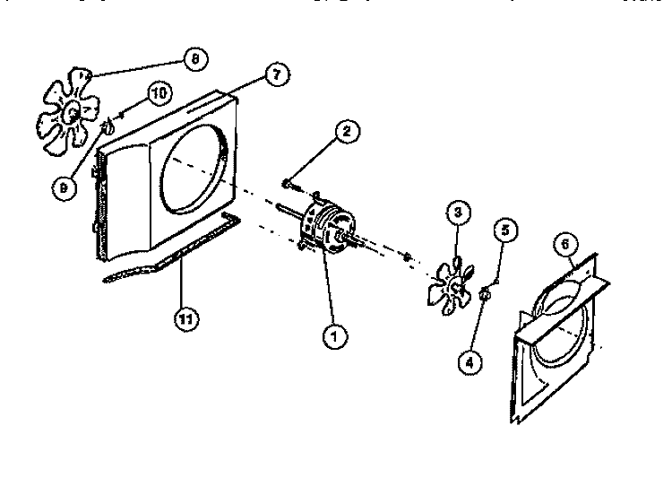 AIR HANDLING PARTS Diagram and Parts List for A05LH5N1  Frigidaire Air Conditioner