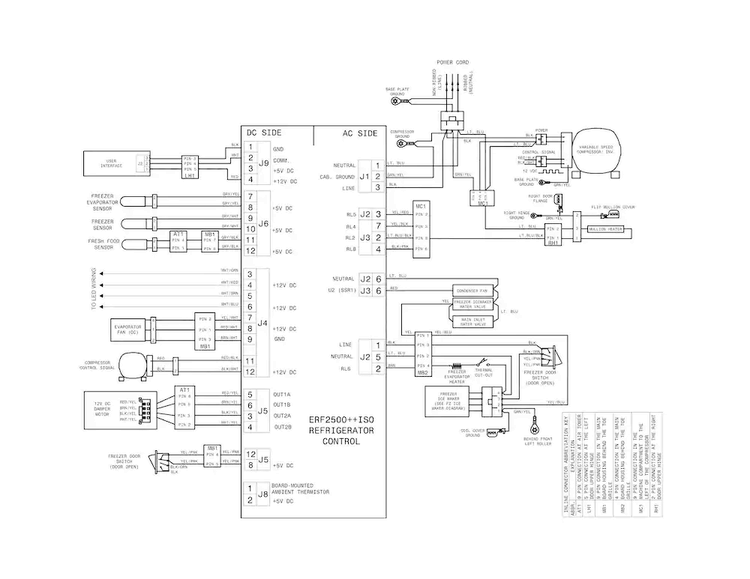 Wiring Diagram Diagram and Parts List for FGHN2866PFFA  Frigidaire Refrigerator