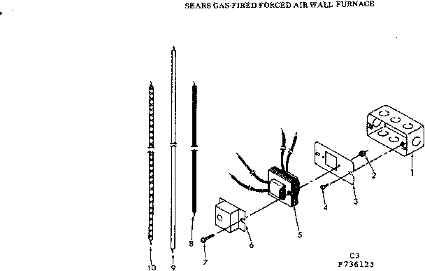 Control box Diagram and Parts List for 867736123  Frigidaire Furnace