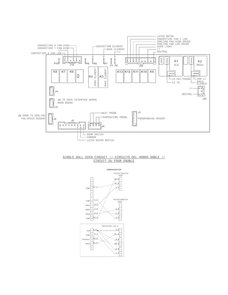Wiring Diagram Diagram and Parts List for FPEW3077RFA  Frigidaire Wall Oven
