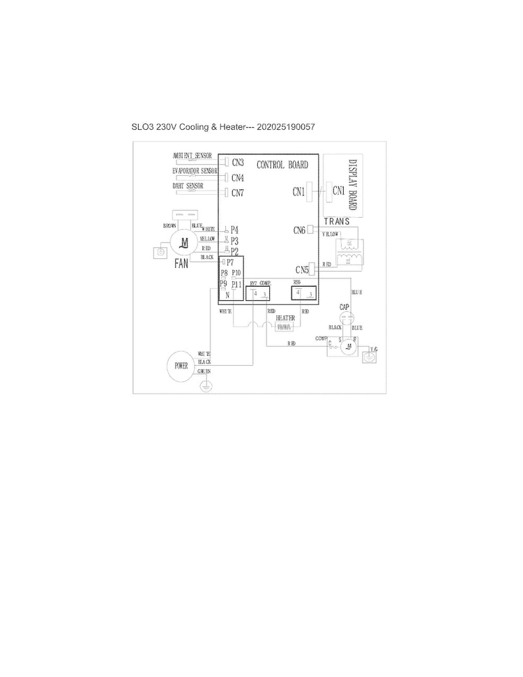 Wiring Diagram Diagram and Parts List for 25371124010  Kenmore Air Conditioner