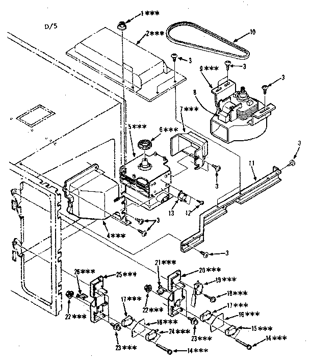 Switches And Microwave Parts Diagram and Parts List for 5648688310  Kenmore Microwave
