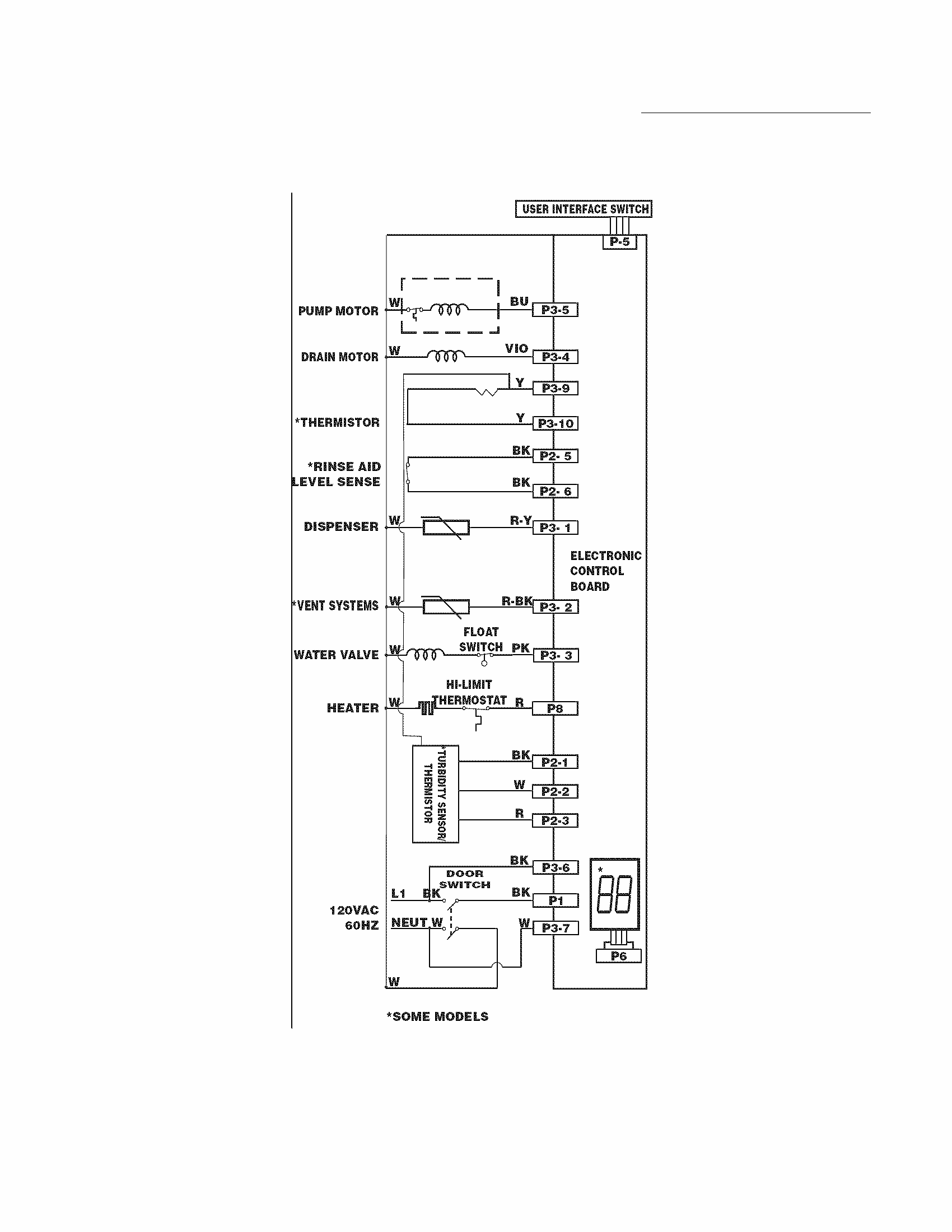 Wiring Diagram Diagram and Parts List for 58715389100B  Kenmore Dishwasher