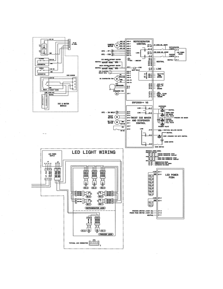 Wiring Diagram Diagram and Parts List for LGHB2867PF3  Frigidaire Refrigerator