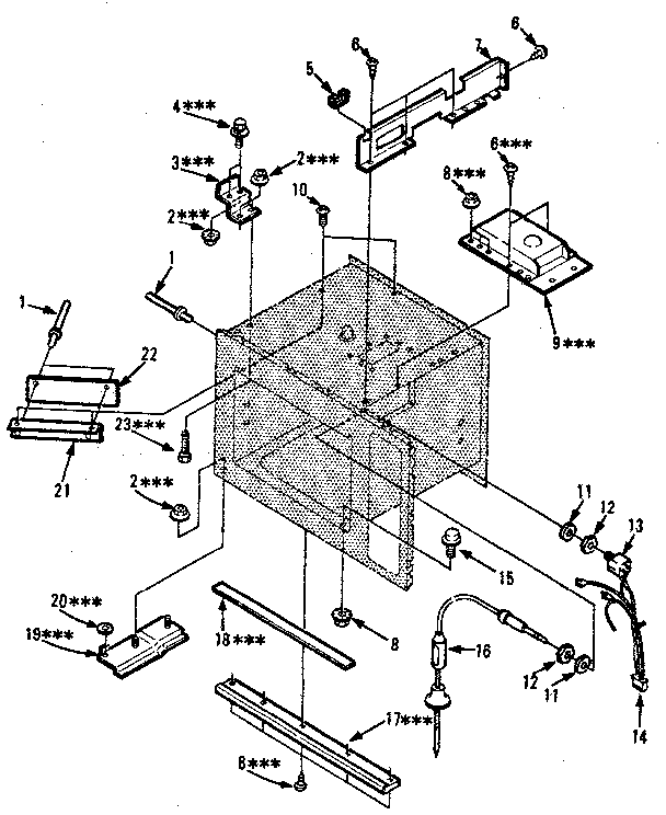 Cavity Parts-c Diagram and Parts List for 5648698511  Kenmore Microwave