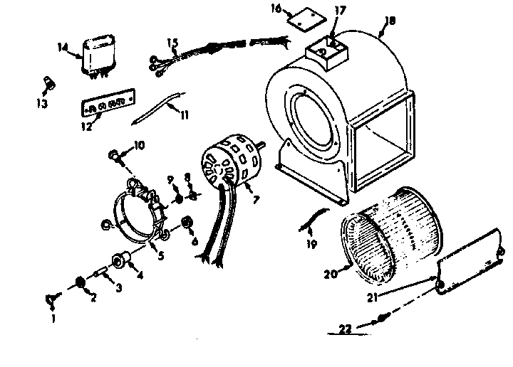 H-q blower assembly Diagram and Parts List for 867769174  Frigidaire Furnace