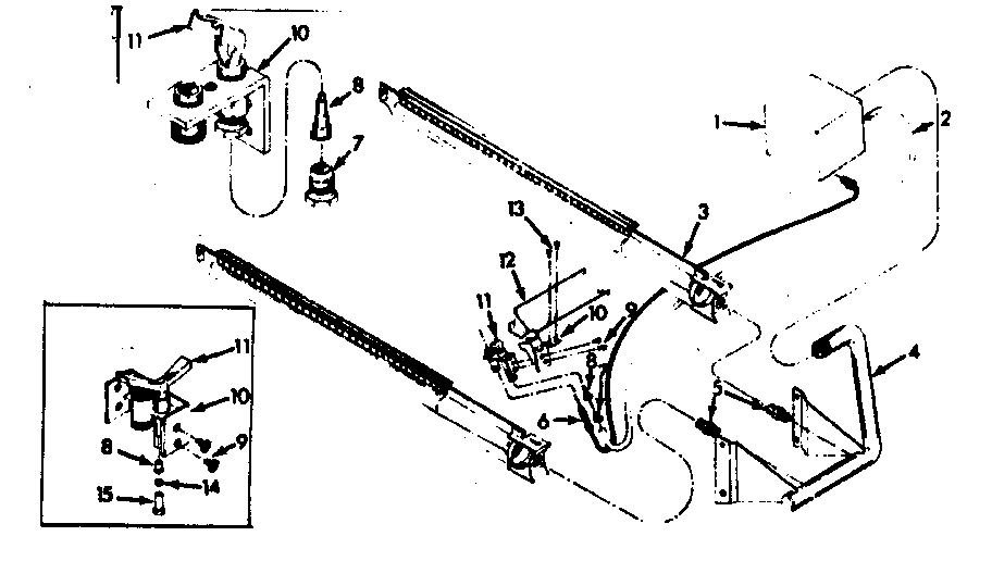 Burner & manifold assembly Diagram and Parts List for 867769222  Frigidaire Furnace