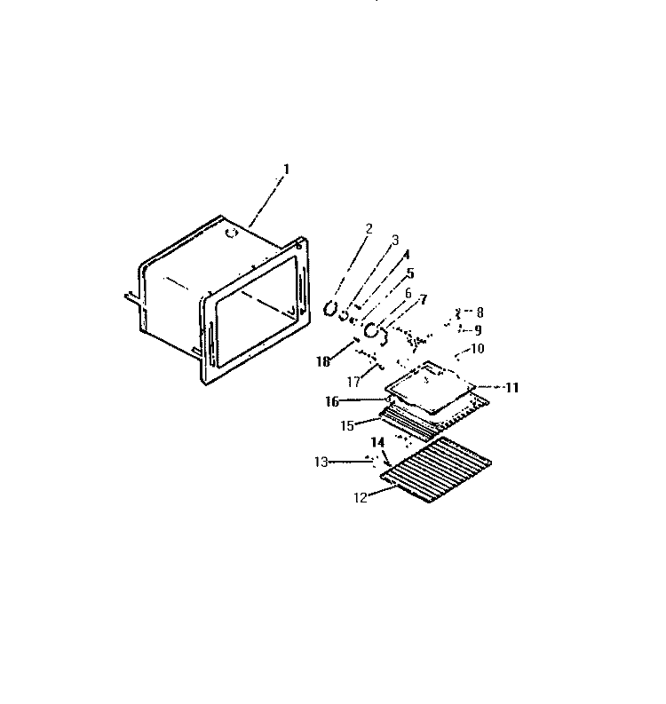 OVEN LINER, ELEMENTS Diagram and Parts List for REG36CAL2  Frigidaire Range