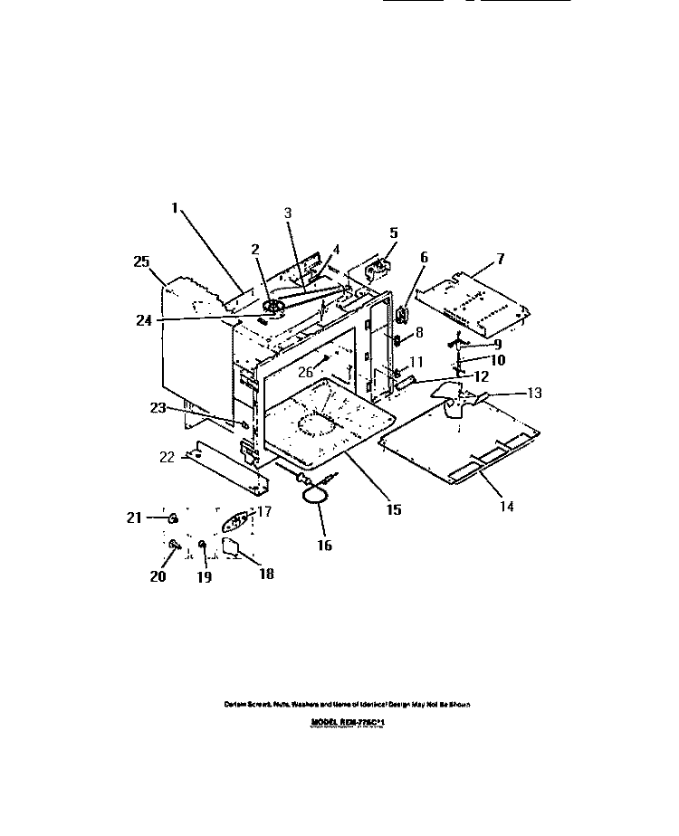 MICROWAVE OVEN LINER, PANELS, STIRR Diagram and Parts List for REM77BCB1  Frigidaire Microwave Oven Combo
