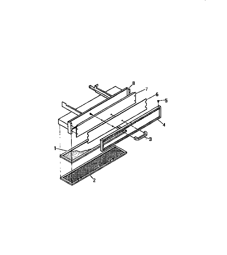 VENT HOOD DRAWER Diagram and Parts List for REM638ML7  Frigidaire Range