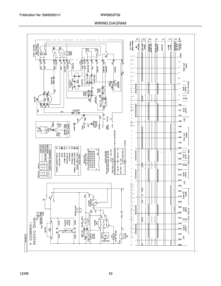 WIRING DIAGRAM Diagram and Parts List for WWS833FS2  Crosley Washer