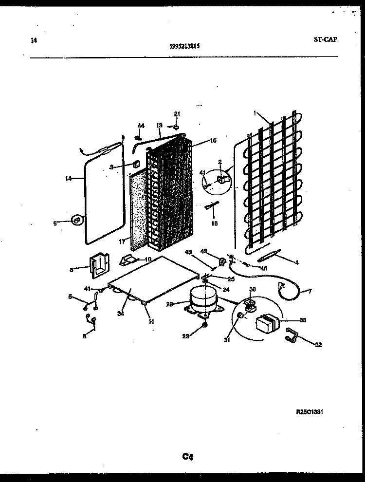 SYSTEM AND AUTOMATIC DEFROST PARTS Diagram and Parts List for RS22F5YX1C  Gibson Refrigerator