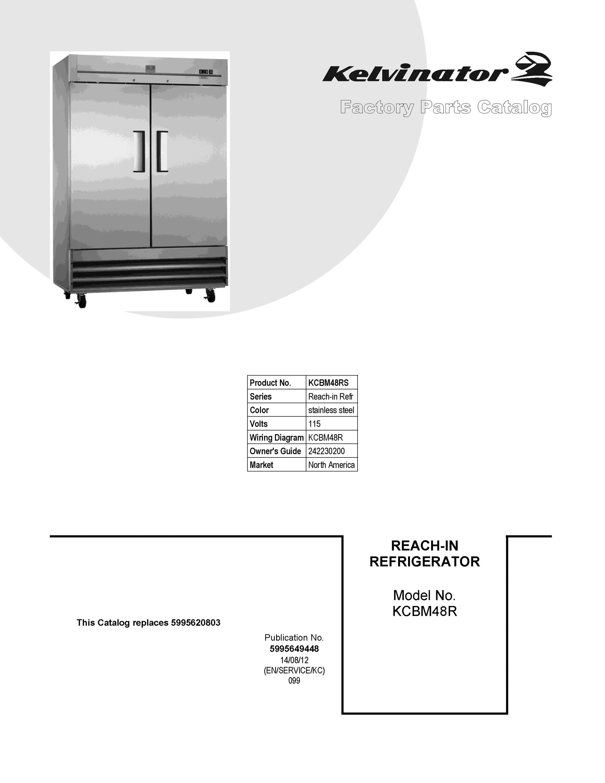 01 - COVER SHEET Diagram and Parts List for KCBM48RS  Frigidaire Refrigerator