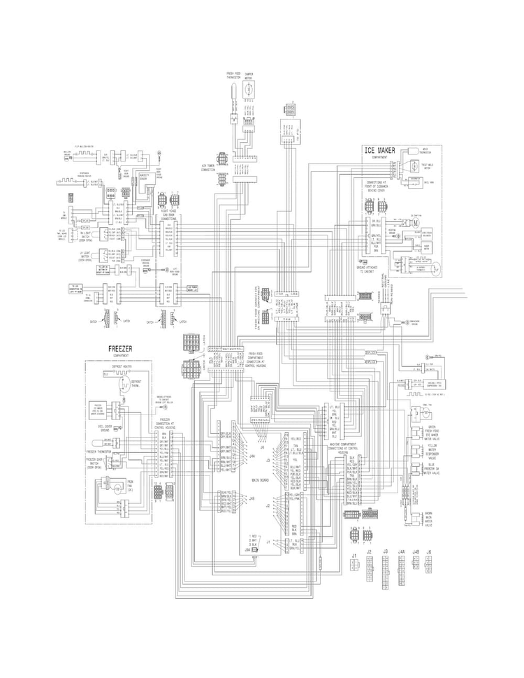 Wiring Schematic Diagram and Parts List for EW28BS85KS8  Electrolux Refrigerator