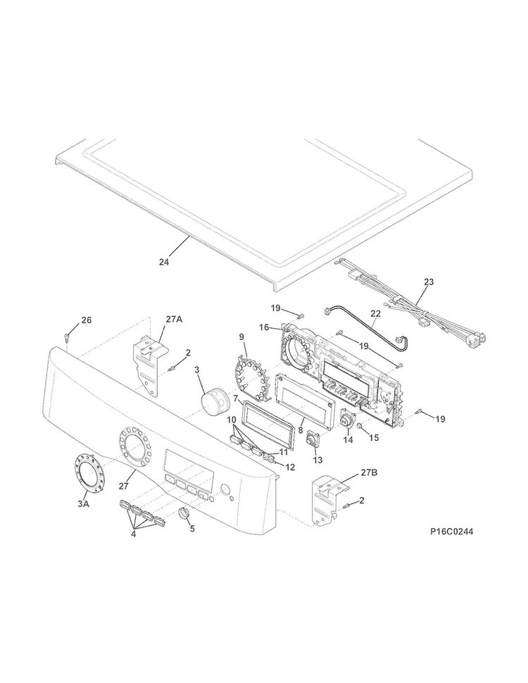 Controls Diagram and Parts List for EWMED70JSS4  Electrolux Dryer