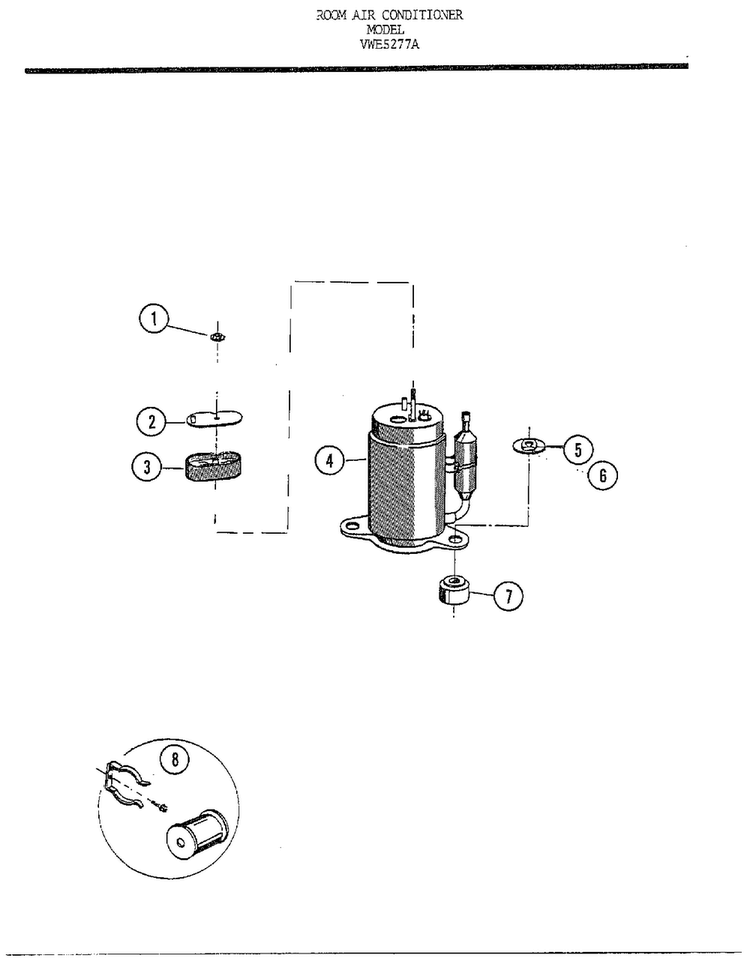 Room Air Conditioner Page 7 Diagram and Parts List for 5277A  Frigidaire Air Conditioner
