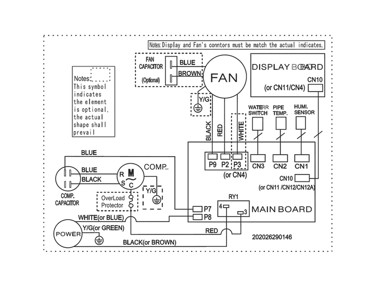 Wiring Diagram Diagram and Parts List for CAD301NWD2  Frigidaire Dehumidifier