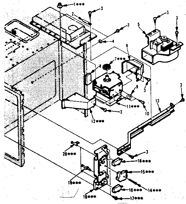 Switches And Microwave Parts Diagram and Parts List for 5648998600  Kenmore Microwave