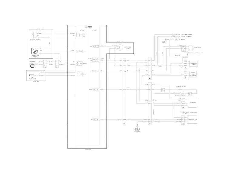 Wiring Schematic Diagram and Parts List for FFTR2021QS5  Frigidaire Refrigerator